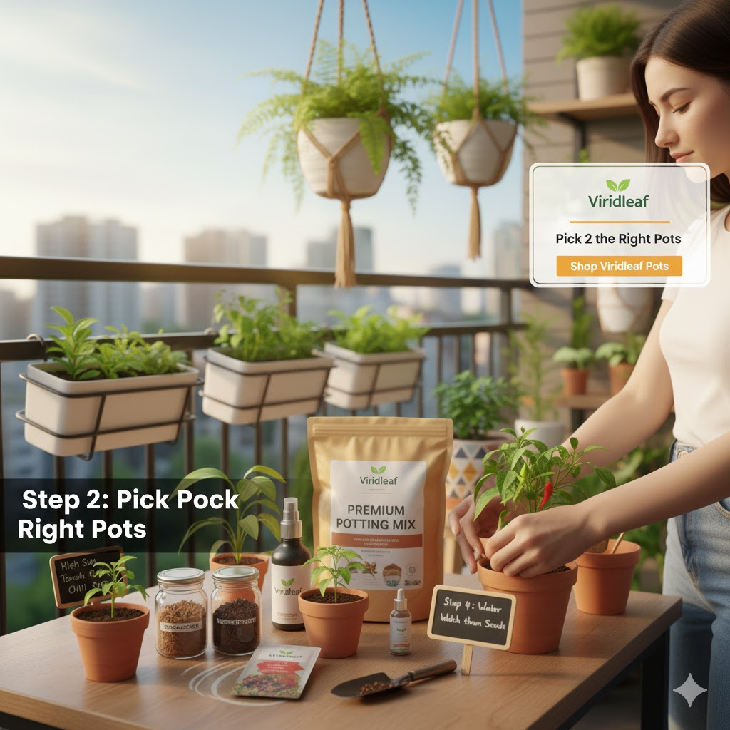 balcony gardening process