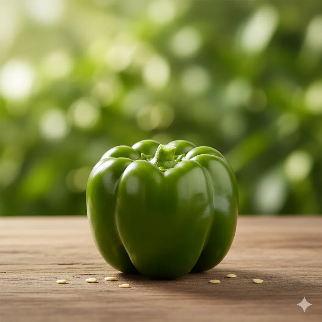 F1 Hybrid Green Round Capsicum Seeds — Manik Seed Co.